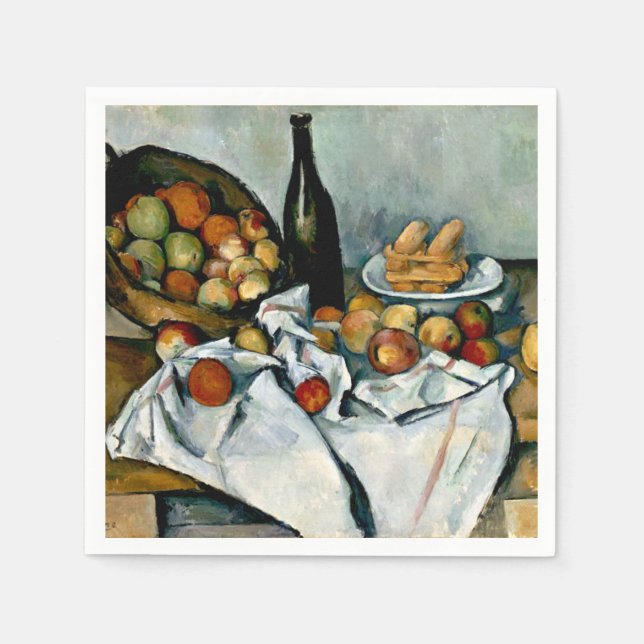 Guardanapo De Papel Cezanne - Cesta de Maçãs (Frente)
