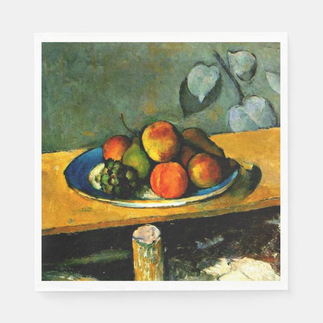 Guardanapo De Papel Cezanne - Pêssegos, Peras e Uvas (Frente)