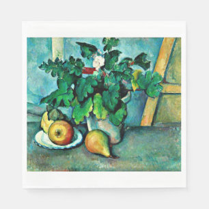 Guardanapo De Papel Cezanne - Pote de Primroses e Frutas