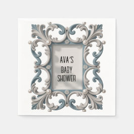 Guardanapo De Papel Chá Barroco Bebê Elegante