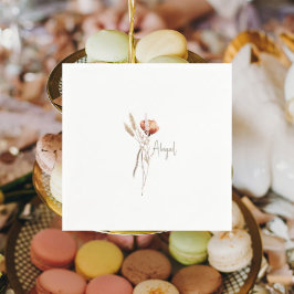 Guardanapo De Papel Chá Botânico Seco de Boho Personalizado