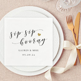 Guardanapo De Papel Chá Chá Hurra Chá de Noiva Casamento