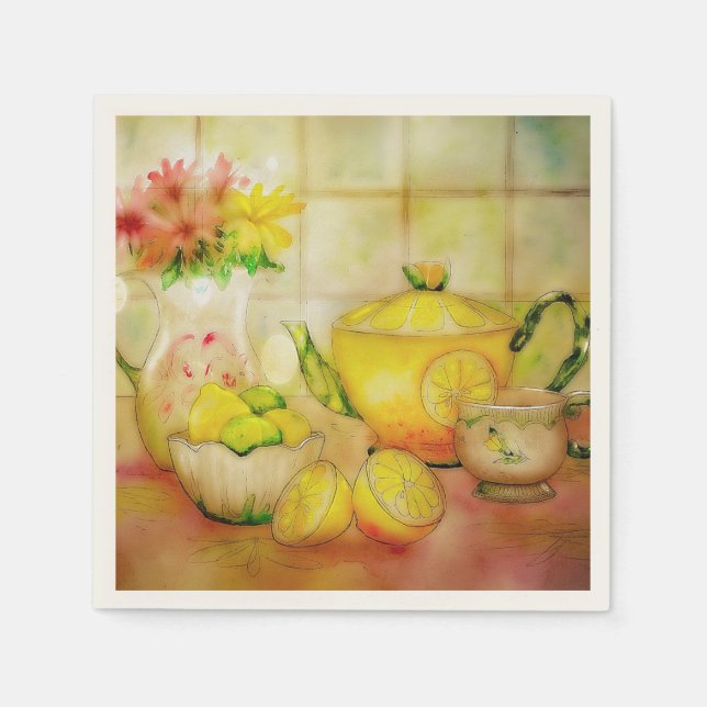 Guardanapo De Papel Chá com limão (Frente)