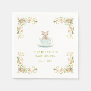 Guardanapo De Papel Chá da Mamãe Bunny na Primavera