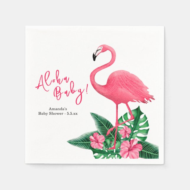 Guardanapo De Papel Chá de Bebê Aloha (Frente)