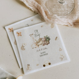 Guardanapo De Papel Chá de Bebê Animais Boho Berçário