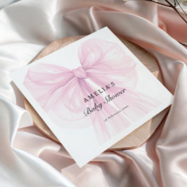 Guardanapo De Papel Chá de Bebê Arco Elegante Rosa Soft