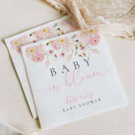 Guardanapo De Papel Chá de Bebê Baby In Bloom Floral Rosa