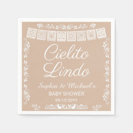 Guardanapo De Papel Chá de Bebê Bege Cielito Lindo