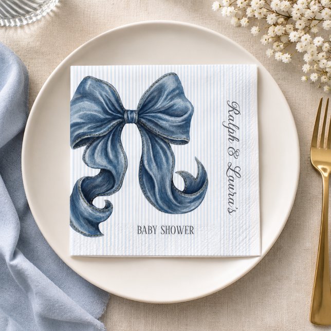Guardanapo De Papel Chá de Bebê Blue Jeans (Criador carregado)