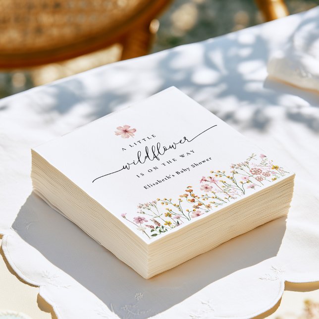 Guardanapo De Papel Chá de Bebê Boho Flor Silvestre (Criador carregado)