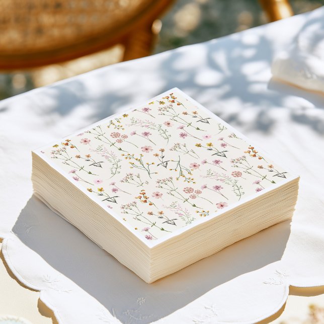 Guardanapo De Papel Chá de Bebê Boho Flor Silvestre (Criador carregado)