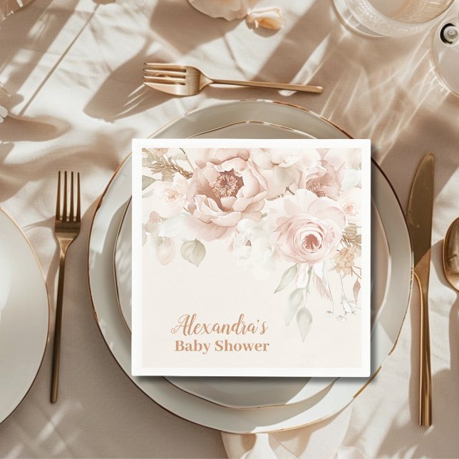 Guardanapo De Papel Chá de Bebê Boho Flor Silvestre (Criador carregado)