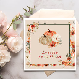 Guardanapo De Papel Chá de Bebê Boho Outono Abóbora Casamento