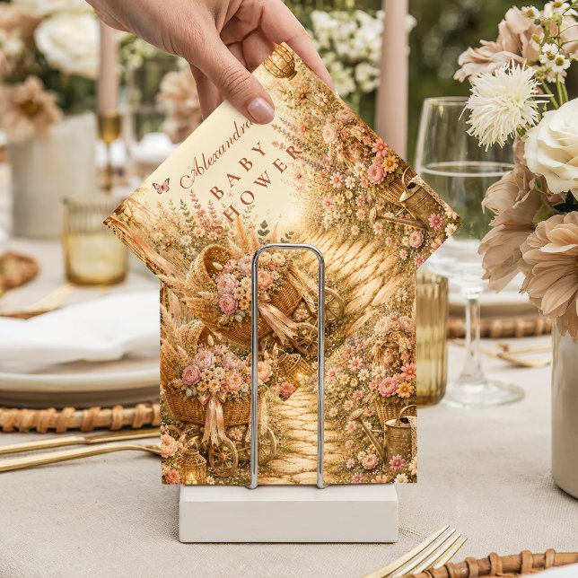 Guardanapo De Papel Chá de Bebê Boho Rosa Caprichoso (Criador carregado)