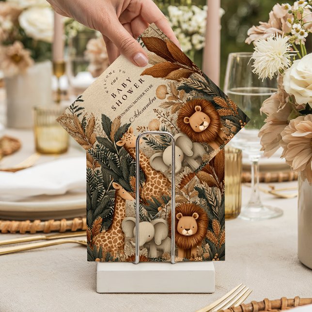 Guardanapo De Papel Chá de Bebê Boho Safari (Criador carregado)