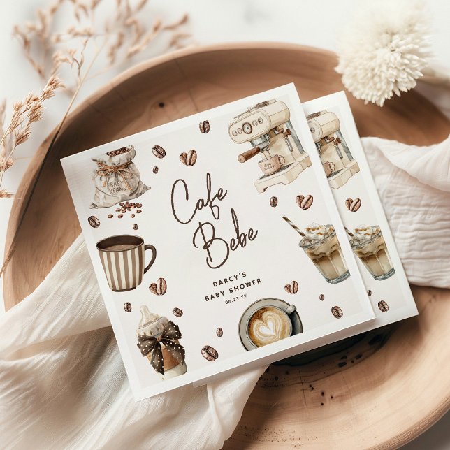Guardanapo De Papel Chá de Bebê Café Bebe' Aquarela (Criador carregado)