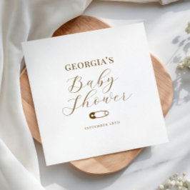 Guardanapo De Papel Chá de Bebê Chic Marrom Chocolate