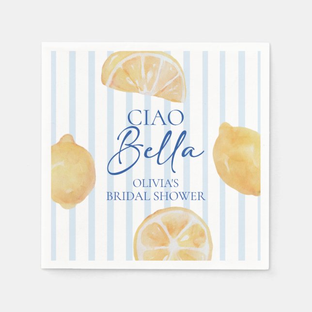 Guardanapo De Papel Chá de Bebê Ciao Bella (Frente)