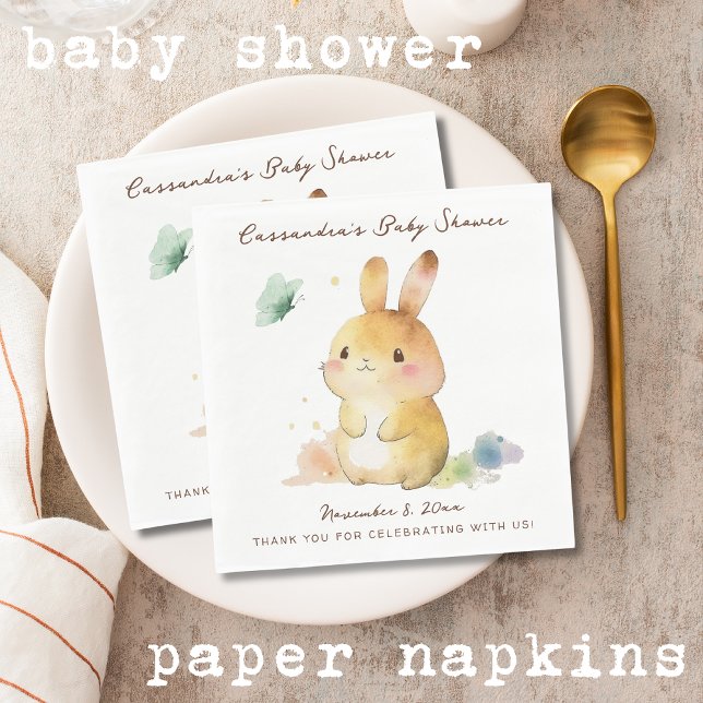 Guardanapo De Papel Chá de Bebê Coelhinho Fofo (Criador carregado)