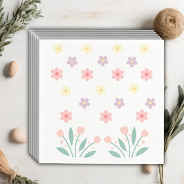 Guardanapo De Papel Chá de Bebê Coelhinho Saltitante Floral Fofo