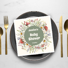 Guardanapo De Papel Chá de Bebê Cogumelo