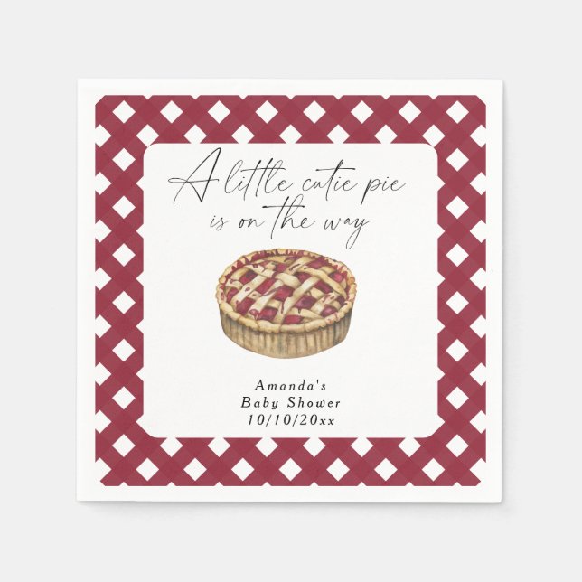 Guardanapo De Papel Chá de bebê com aquarela de bebê doce (Frente)