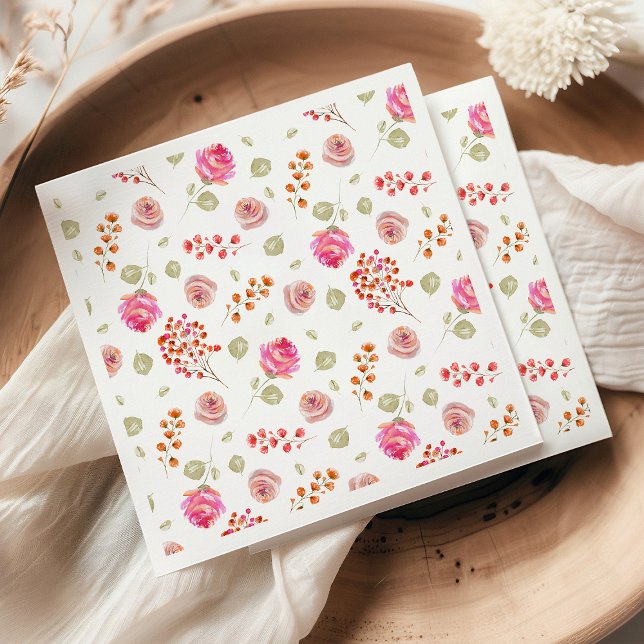 Guardanapo De Papel Chá de Bebê com Estampa de Flores Silvestres (Criador carregado)