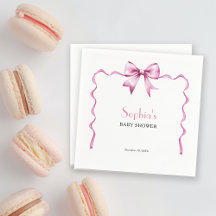 Chá de Bebê com Laço Rosa