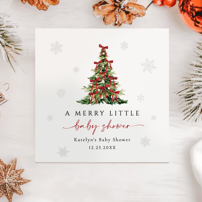 Guardanapo De Papel Chá de Bebê da Árvore de Natal Alegre (Criador carregado)