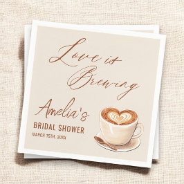 Guardanapo De Papel Chá de Bebê da Love is Brewing Coffee Latte