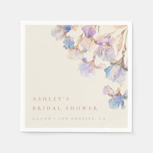 Guardanapo De Papel Chá de Bebê da Noiva Íris (Frente)