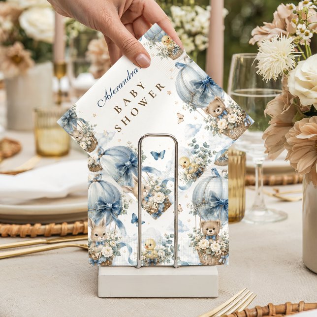 Guardanapo De Papel Chá de Bebê da Pequena Abóbora Azul Caprichosa (Criador carregado)
