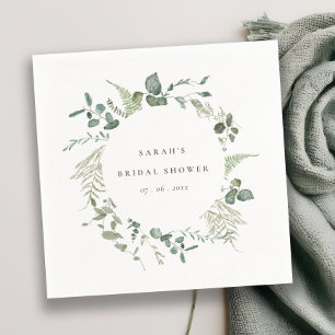 Guardanapo De Papel Chá de Bebê de Aquarela de Eucalipto Botânico