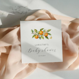 Guardanapo De Papel Chá de Bebê de Aquarela Elegante de Laranjas