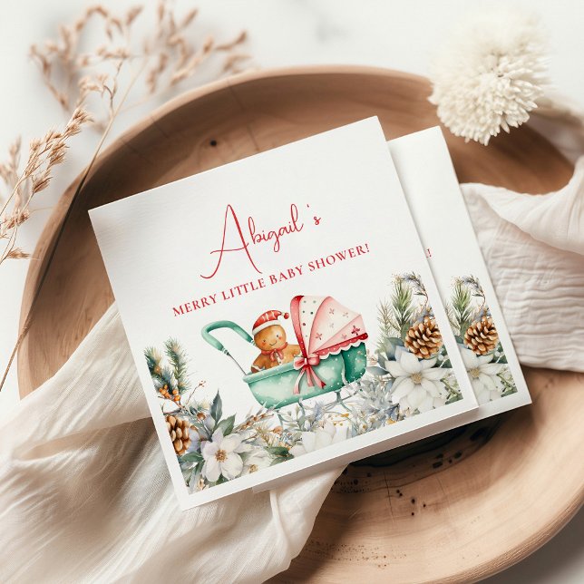 Guardanapo De Papel Chá de Bebê de Biscoito de Gengibre de Natal (Criador carregado)