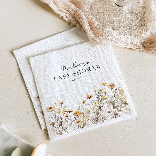 Guardanapo De Papel Chá de Bebê de Boho Silvestre Rústico (Criador carregado)