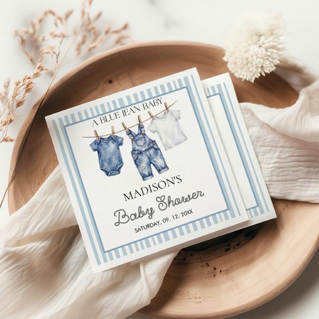 Guardanapo De Papel Chá de Bebê de Denim Blue Jean (Criador carregado)