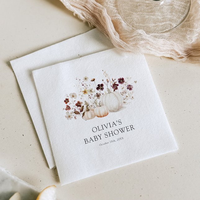 Guardanapo De Papel Chá de Bebê de Flor Silvestre de Outono (Criador carregado)
