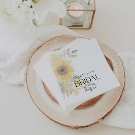 Guardanapo De Papel Chá de Bebê de Floral Moderno de Girassol
