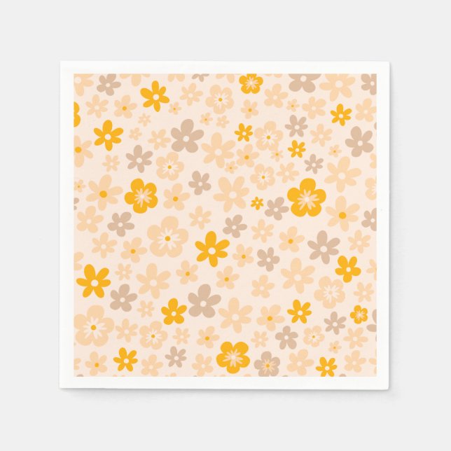 Guardanapo De Papel Chá de Bebê de Flores Silvestres do Prado Quente (Frente)