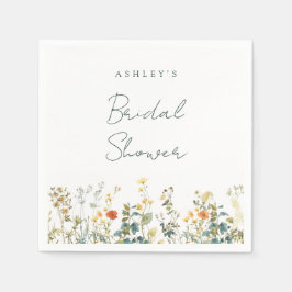 Guardanapo De Papel Chá de Bebê de Flores Silvestres Elegantes