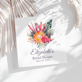 Guardanapo De Papel Chá de Bebê de Flores Tropicais Coloridas