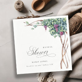 Guardanapo De Papel Chá de Bebê de Folhagem de Parreira em Aquarela El