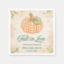 Chá de Bebê de Gingham de Abóbora - Encontro de Am