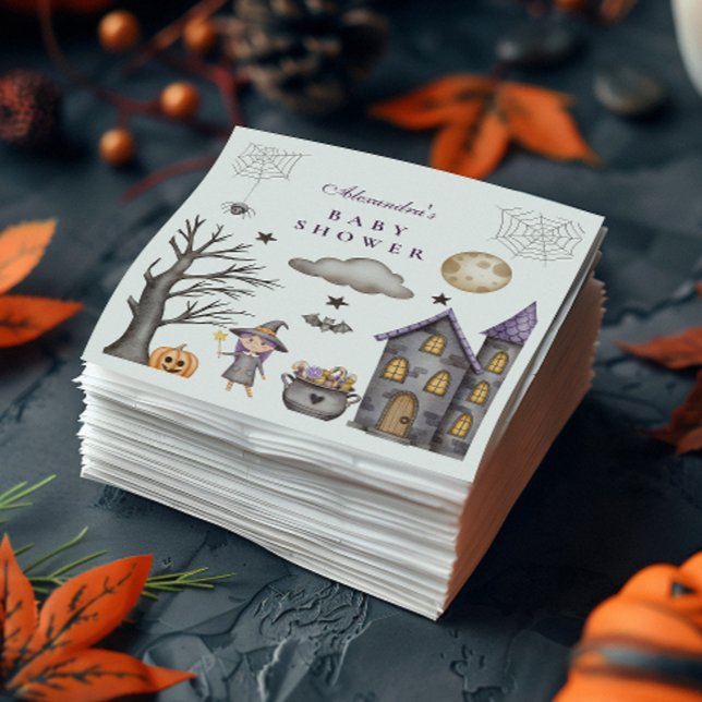 Guardanapo De Papel Chá de Bebê de Halloween Caprichoso (Criador carregado)
