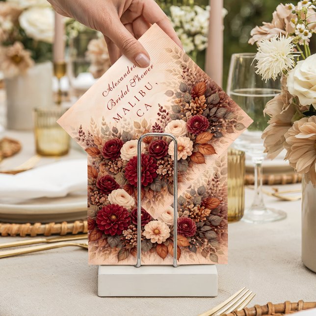 Guardanapo De Papel Chá de Bebê de Jardim de Outono Elegante (Criador carregado)