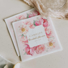 Guardanapo De Papel Chá de Bebê de Jardim Floral Rosa