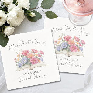 Guardanapo De Papel Chá de Bebê de Noiva com Aquarela Floral