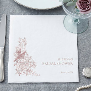 Guardanapo De Papel Chá de Bebê de Noiva Elegante Rosa Chinoiserie Nat